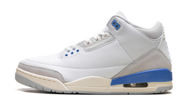 Air Jordan 3 Retro 'Lucky Shorts' – White / Grey / Blue