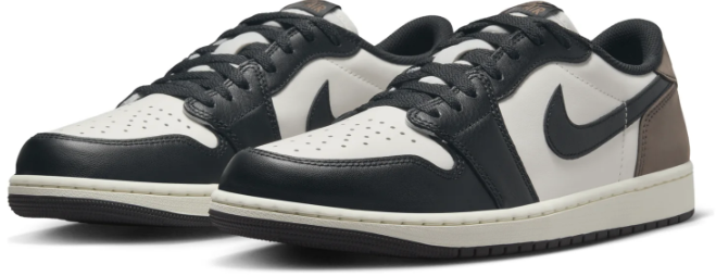 Air Jordan 1 Low 'Mocha' Sneakers – White / Black / Brown