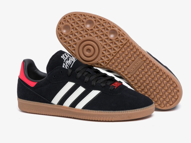 adidas Suede Sneakers – Core Black / White / Red / Gum