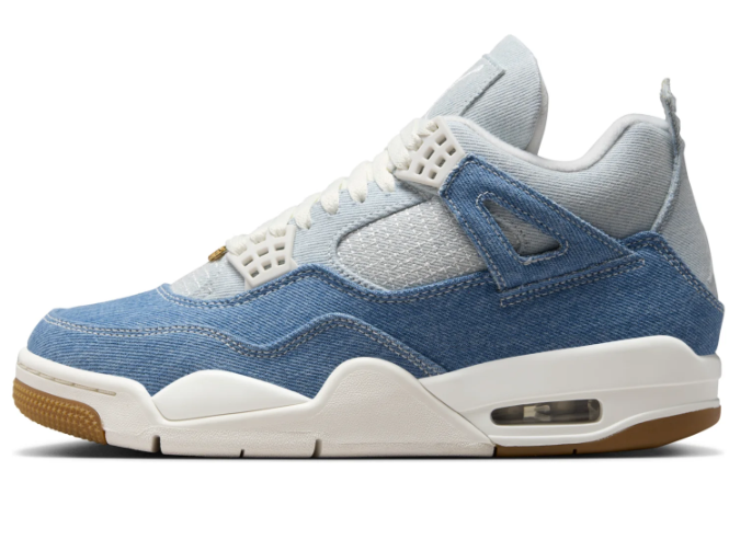 Air Jordan 4 WMNS 'Denim' – Blue Denim / White