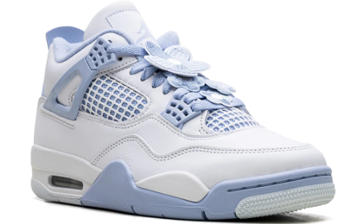 Air Jordan 4 WMNS 'Aluminum' – White / Aluminum Blue