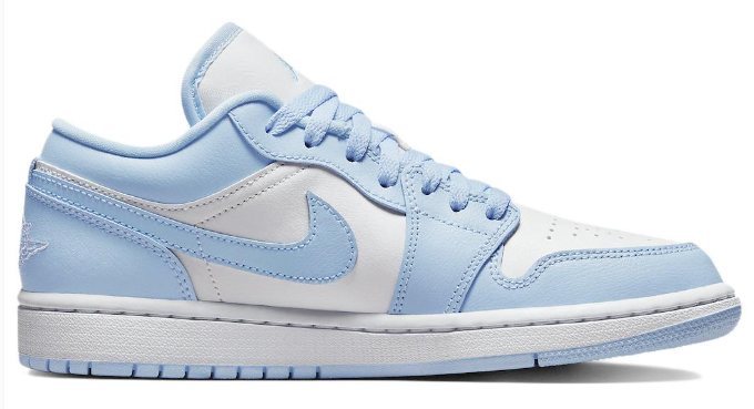 Air Jordan 1 Low 'Ice Blue' Women's Sneakers – White / Ice Blue