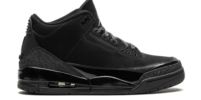 Air Jordan 3 'Black Cat' Sneakers – All Black