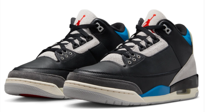 Air Jordan 3 Retro 'Rare Air' – Black / Chile Red / Neutral Grey