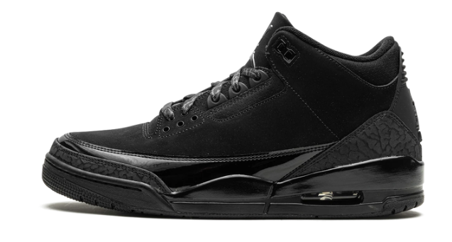 Air Jordan 3 'Black Cat' Sneakers – All Black