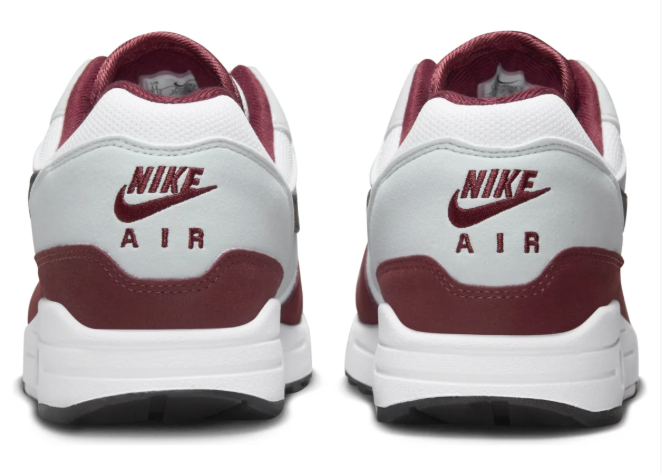 Nike Air Max 1 “Dark Team Red” – White / Grey / Burgundy / Black