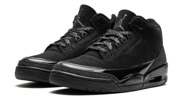 Air Jordan 3 'Black Cat' Sneakers – All Black