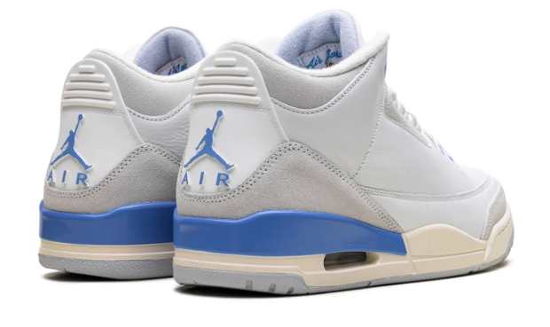 Air Jordan 3 Retro 'Lucky Shorts' – White / Grey / Blue