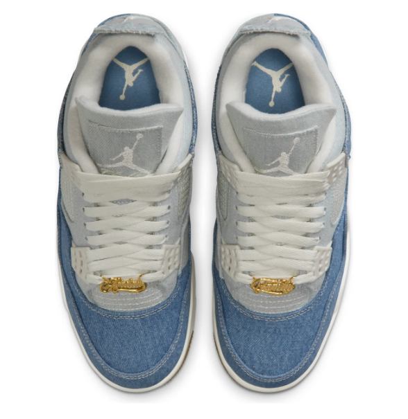 Air Jordan 4 WMNS 'Denim' – Blue Denim / White