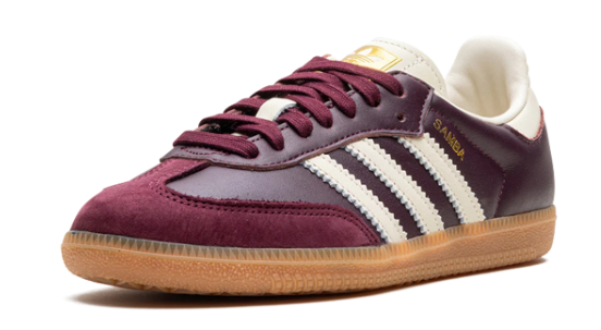 adidas Samba OG Women's Sneakers – Cream White / Earth Strata / Maroon