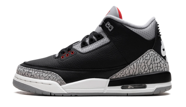 Air Jordan 3 Retro GS 'Black Cement' – Black / Grey / Red