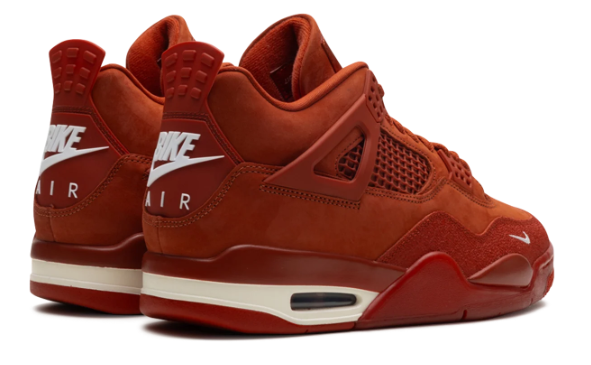 Air Jordan 4 Sneakers – Burnt Orange / Red / Cream