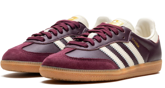 adidas Samba OG Women's Sneakers – Cream White / Earth Strata / Maroon