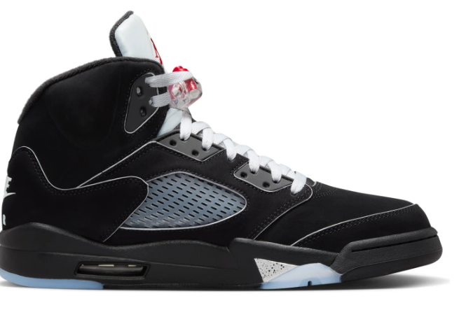 Air Jordan 5 'Black Metallic Reimagined' (2025) – Black / White / Silver