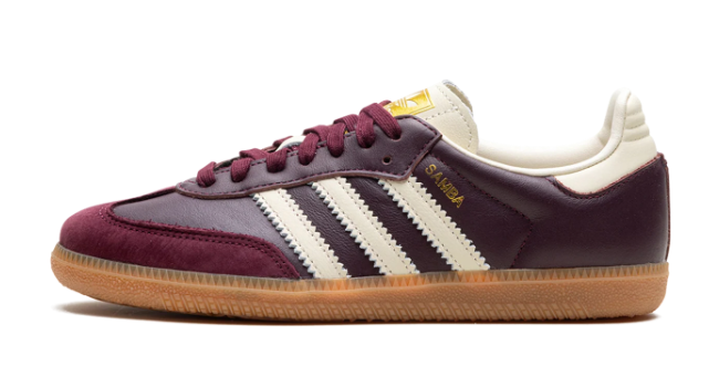 adidas Samba OG Women's Sneakers – Cream White / Earth Strata / Maroon