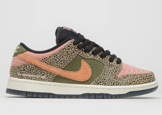 Nike SB Dunk Low Sneakers – Khaki / Amber Brown / Rough Green / Pink