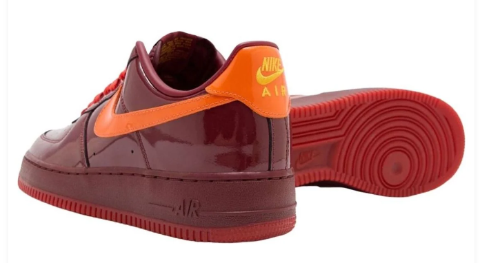 Nike Air Force 1 Low “Red Patent” – Burgundy / Orange / Red