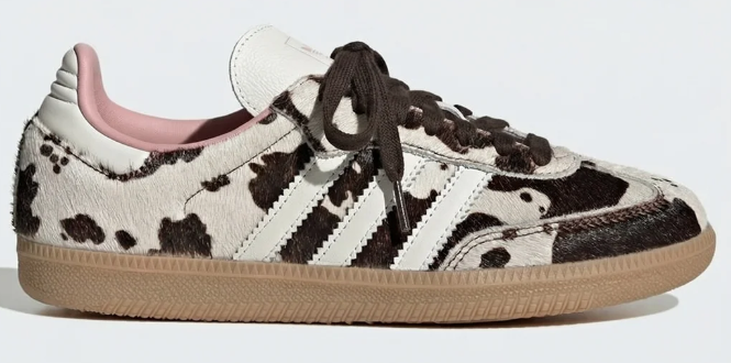 adidas Samba Cow Print Women's – Cream / Dark Brown / Pink / Gum