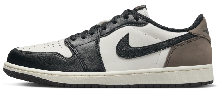 Air Jordan 1 Low 'Mocha' Sneakers – White / Black / Brown