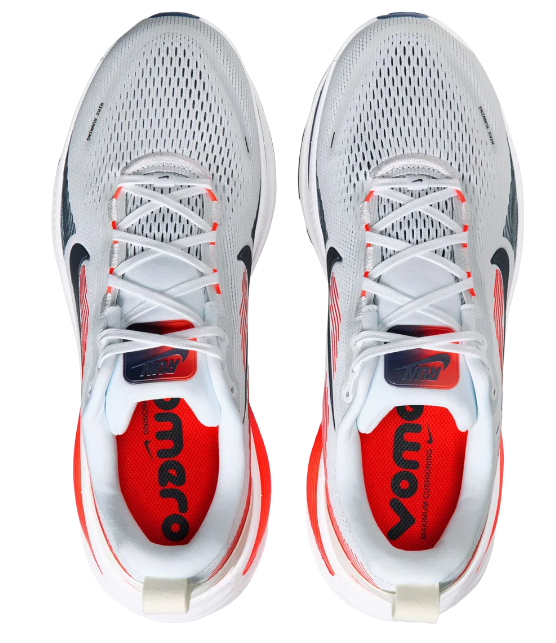 Nike Vomero 18 Women's Running Shoes – White / Navy / Red-Orange