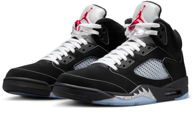 Air Jordan 5 'Black Metallic Reimagined' (2025) – Black / White / Silver