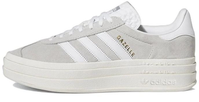 adidas Gazelle Bold Women's Platform Sneakers – Grey / White