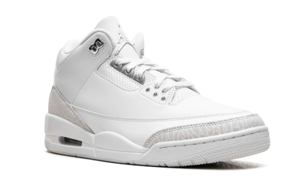 Air Jordan 3 'Pure Money' (2025) – White / Metallic Silver