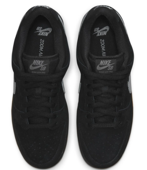 Nike SB Dunk Low Pro 'Fog' Sneakers – Black / Cool Grey / Gum