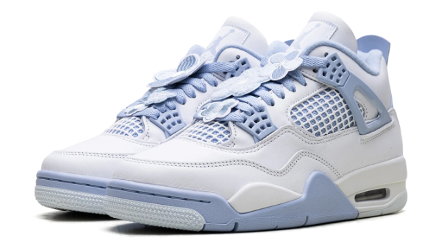 Air Jordan 4 WMNS 'Aluminum' – White / Aluminum Blue