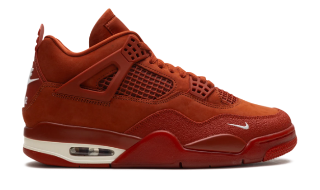 Air Jordan 4 Sneakers – Burnt Orange / Red / Cream