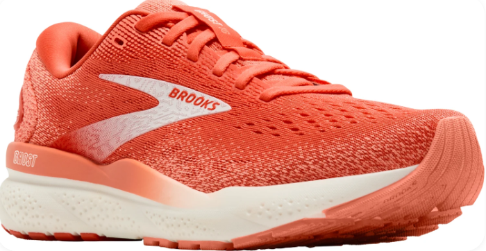 Brooks Ghost 16 Women's Running Shoes – Coral Pink / White