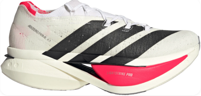 adidas Adizero Prime X 3 Strung Running Shoes – Ftwr White / Lucid Red
