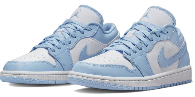 Air Jordan 1 Low 'Ice Blue' Women's Sneakers – White / Ice Blue