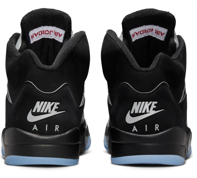 Air Jordan 5 'Black Metallic Reimagined' (2025) – Black / White / Silver