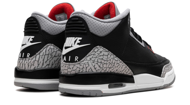 Air Jordan 3 Retro GS 'Black Cement' – Black / Grey / Red