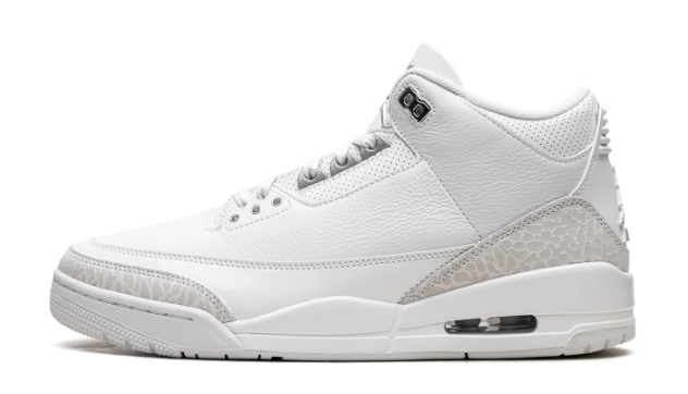 Air Jordan 3 'Pure Money' (2025) – White / Metallic Silver