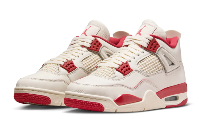 Air Jordan 4 Retro Women's Sneakers – Metallic Silver Accents